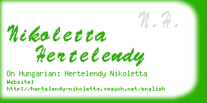 nikoletta hertelendy business card